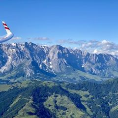 Flugwegposition um 15:38:14: Aufgenommen in der Nähe von Gemeinde Taxenbach, Taxenbach, Österreich in 2355 Meter